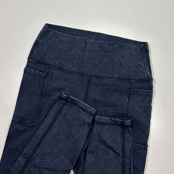 Joy Lab Leggings with Side Pockets‎ Navy Blue Workout Pants Womens Medium - Picture 3 of 8